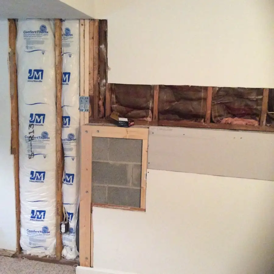 Wall insulation replacement during Contents Cleaning & Restoration in Carteret